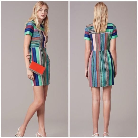 Diane von Furstenberg Short-Sleeve Tailored Dress Size 12 - Picture 12 of 12